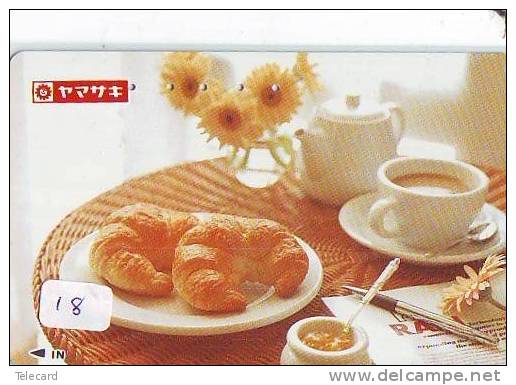 Télécarte Japon * Japan DU PAIN * PHONECARD BREAD (18)  TELEFONKARTE  BROT * BROOD *    CROISSANT - Alimentation