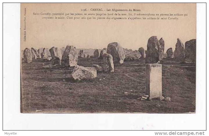 CPA-56-CARNAC-1921-LES ALIGNEMENTS DU MENEC-LES SOLDATS DE SAINT-CORNELY - Dolmen & Menhirs