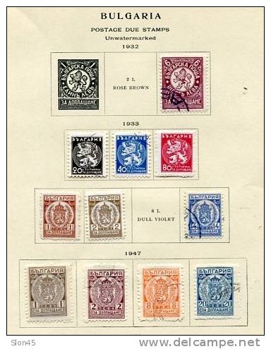 Bulgaria 1887 And Up Collection On Pages  Mostly Used - Collections, Lots & Series