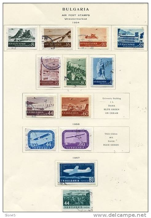 Bulgaria 1887 and up Collection on Pages  mostly Used