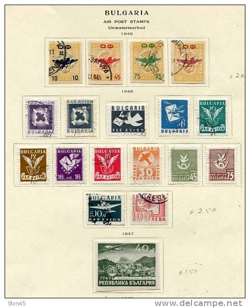 Bulgaria 1887 and up Collection on Pages  mostly Used