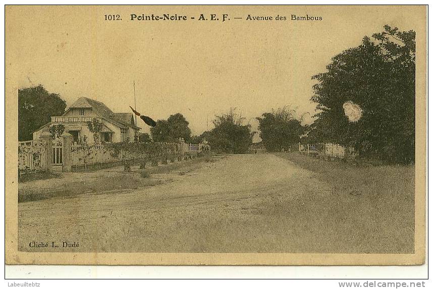 POINTE NOIRE   A.E.F. - Avenue Des Bambous   PRIX FIXE - Pointe-Noire