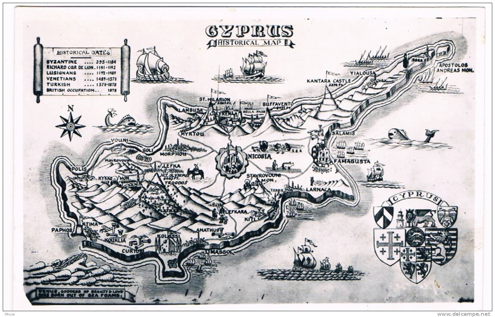 CYP-1  CYPRUS : Map-card - Chipre