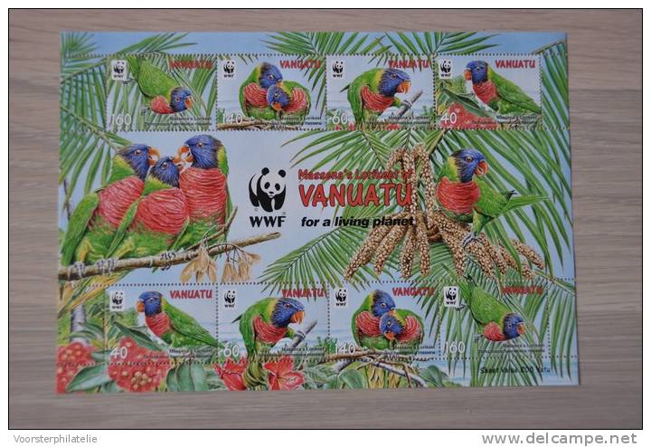 WWF ++ VANUATU 2011 PARROTS PAPEGAAI SHEET  BIRDS OISEAU VOGELS  MNH ** - Vanuatu (1980-...)