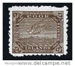 COOK IS   Torea  2.5 D.  Watermark Large &laquo;E&raquo; From Marginal &laquo;New Zealand Postage&raquo; Perf 11 SG 31 * - Cook Islands