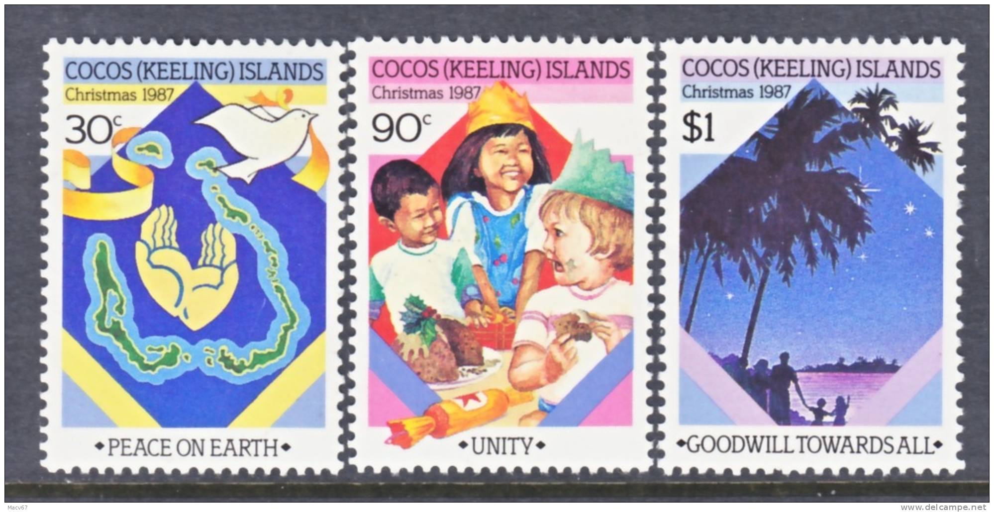 Cocos (Keeling) Islands 169-71   **  CHRISTMAS - Cocos (Keeling) Islands