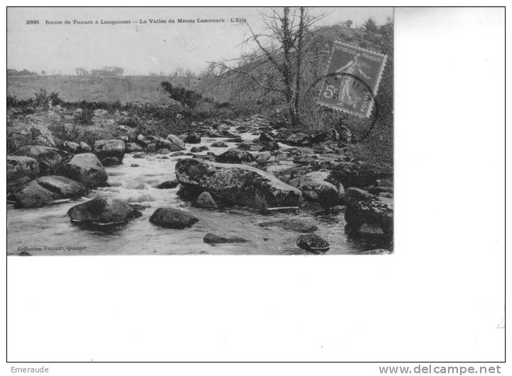 Route De FAOUET à LANGONNET La  Valllée Menez Lescreark - Faouët