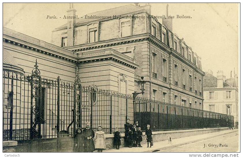 Paris  Auteuil  Etablissement Hydrothérapique D'Auteuil Rue Boileau    Cpa - Santé, Hôpitaux