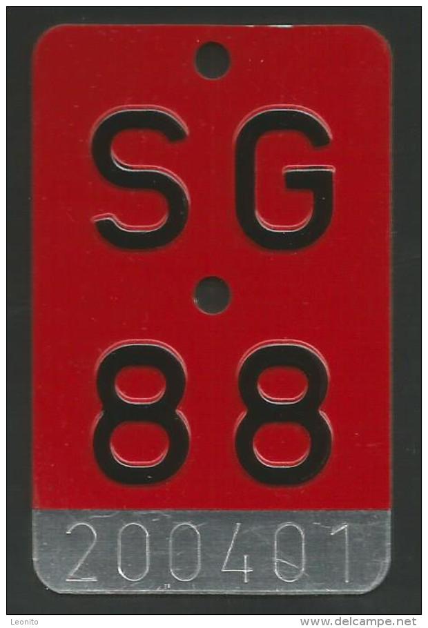 Velonummer St. Gallen SG 88 - Number Plates