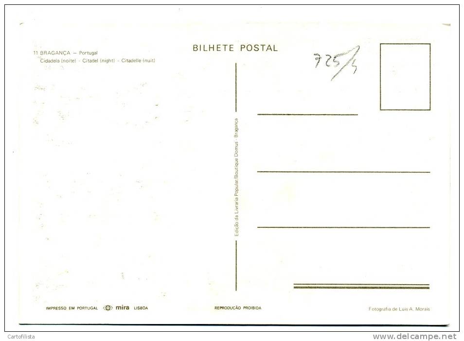 BRAGANÇA - Vista Nocturna Da Cidadela - Bragança
