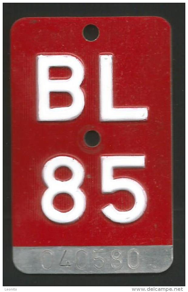 Velonummer Basel-Land BL 85 - Kennzeichen & Nummernschilder