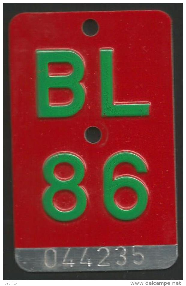 Velonummer Basel-Land BL 86 - Plaques D'immatriculation