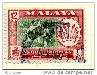 Malaya Negri Sembilan 1957 $2 Arms Definitive Perf 12½, Fine Used - Negri Sembilan