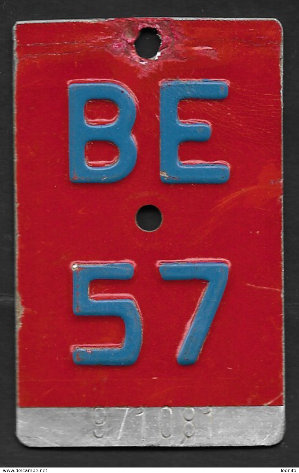 Velonummer Bern BE 57 - Number Plates