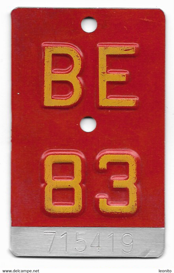 Velonummer Bern BE 83 - Placas De Matriculación