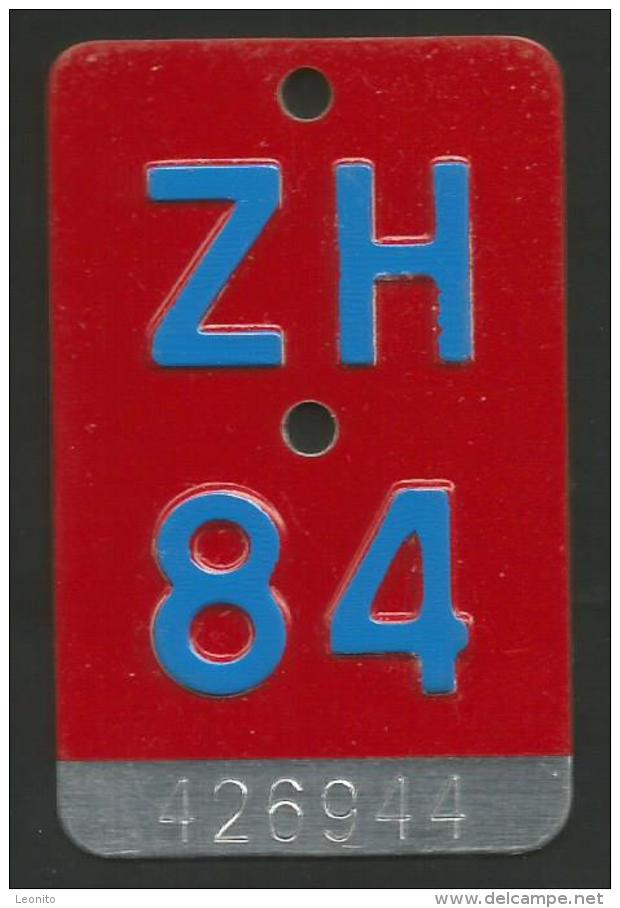 Velonummer Zürich ZH 84 - Nummerplaten