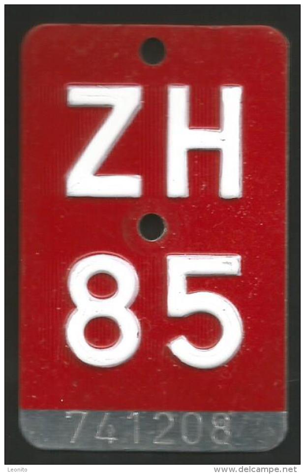 Velonummer Zürich ZH 85 - Kennzeichen & Nummernschilder