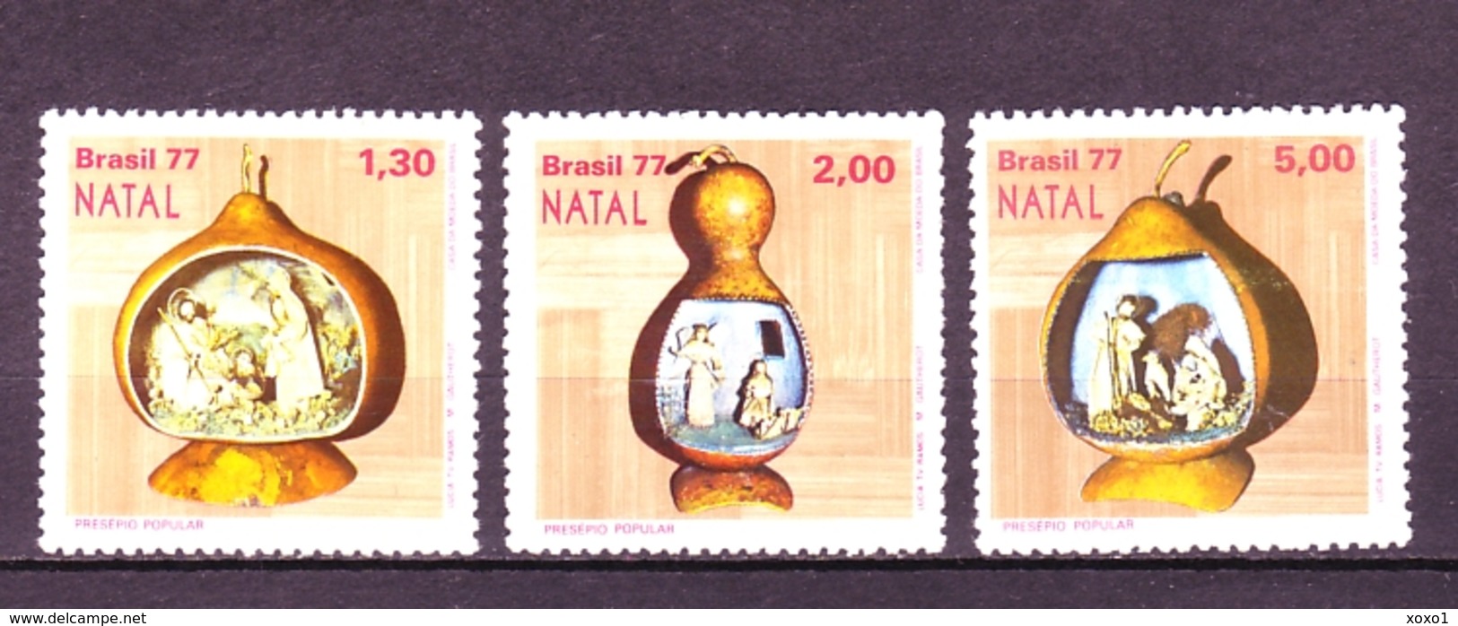 Brazil 1977 Mi.No. 1626 - 1628 Brasilien Christmas Religion 3v MNH** 2.20 € - Unused Stamps
