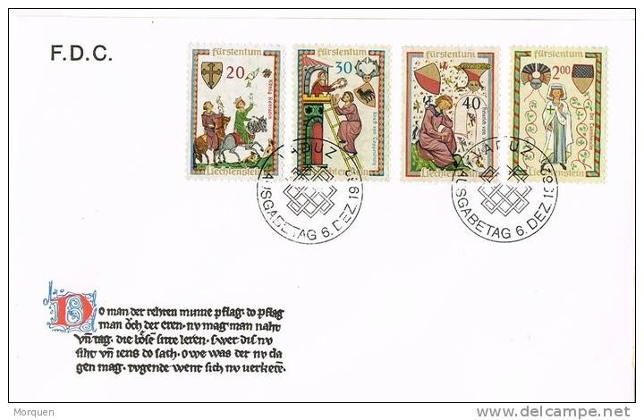 F.D.C. Vaduz (Liechtenstein) 1962. Pintutas Codices Reyes - Grabados