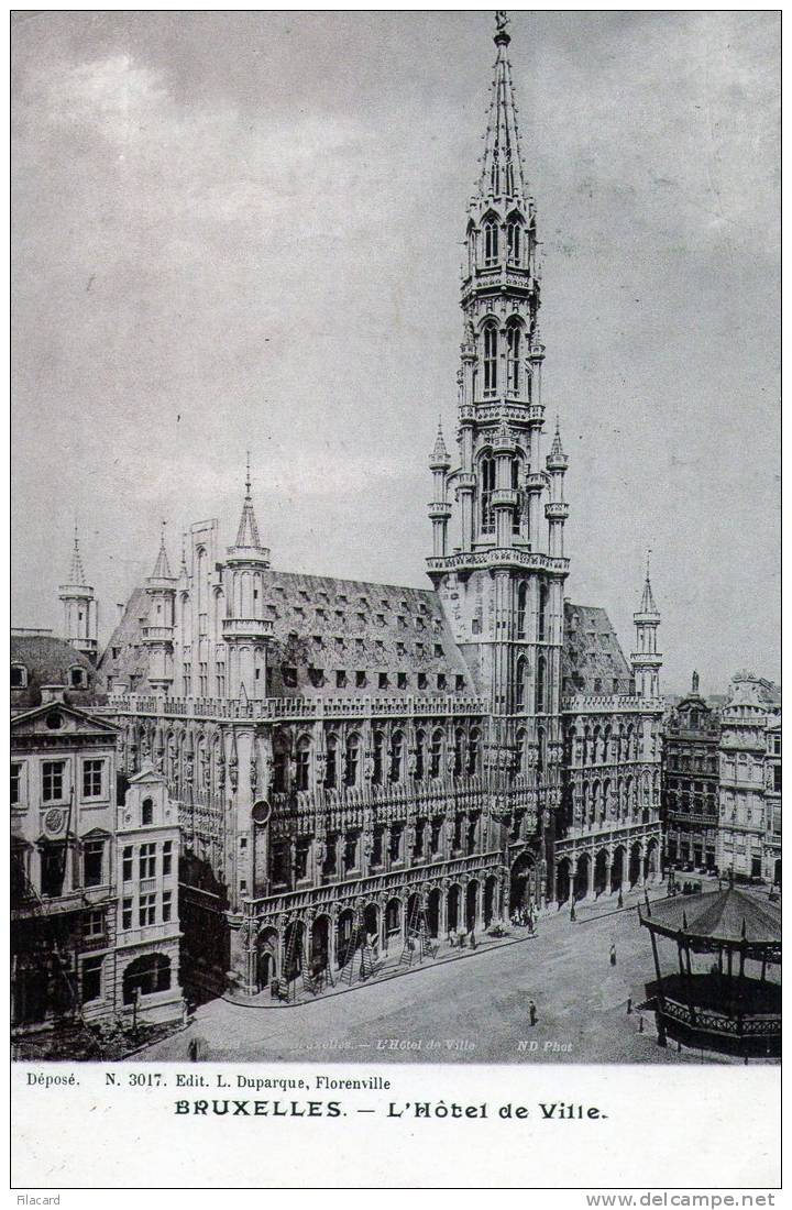 17387    Belgio,   Bruxelles,   L"Hotel  De Ville,  VG  1904 - Cafés, Hôtels, Restaurants