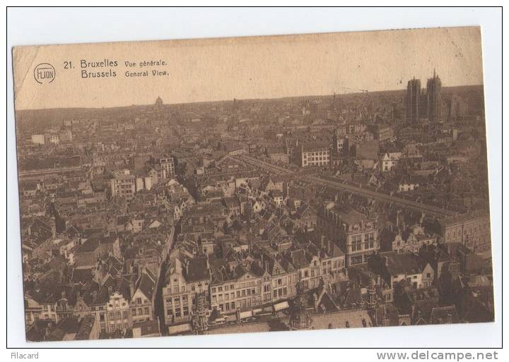17388    Belgio,   Bruxelles,   Vue  Generale,  VG  1926 - Panoramische Zichten, Meerdere Zichten