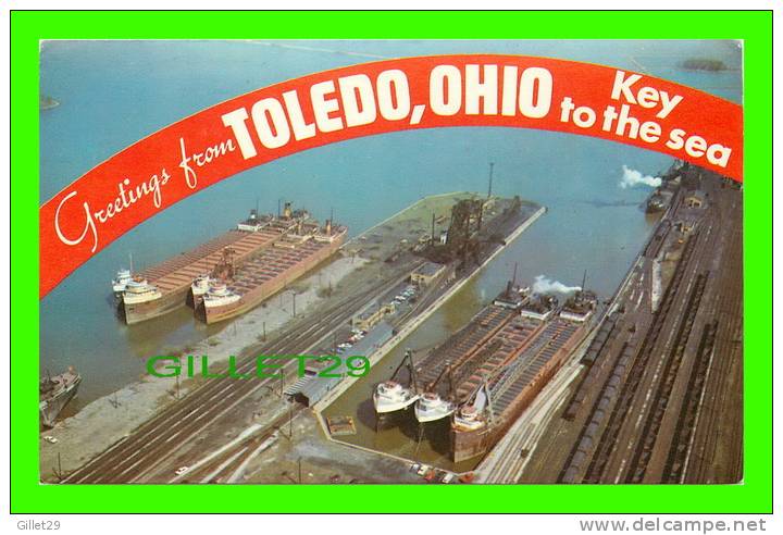 TOLEDO, OH - AERIAL VIEW OF COAL DOCKS, PRESQUE ISLE - TOLEDO PORT - - Toledo
