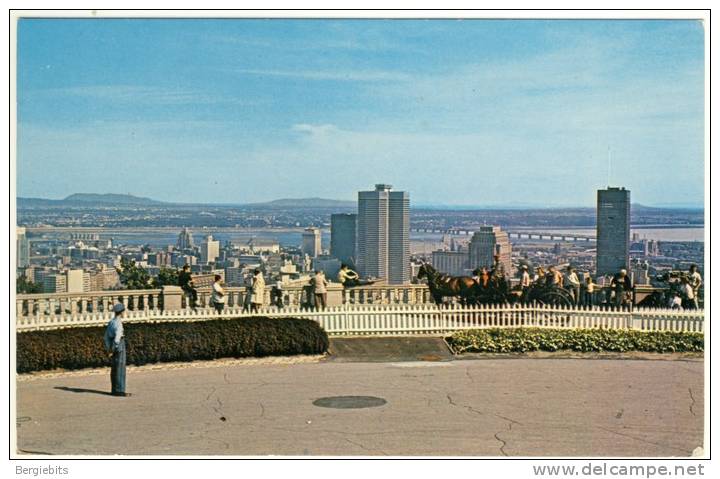 Old 1967 Colour Picture Postcard From The Top Of Mount Royal Montreal Quebec,sent To Germany - Montreal