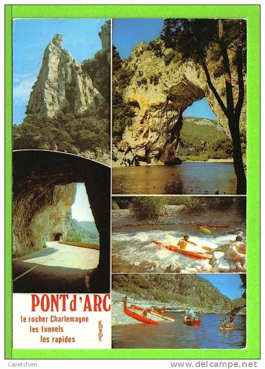 VALLON PONT D'ARC / MULTIVUES - Carte écrite En 1988 - Vallon Pont D'Arc