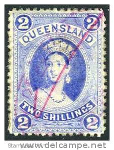 Queensland #74 Used 2sh Victoria From 1882 - Used Stamps