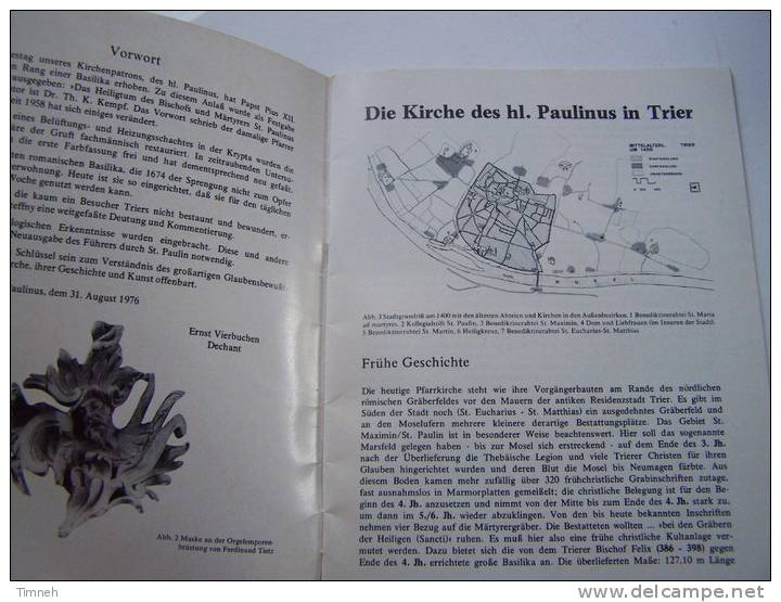 ST PAULIN IN TRIER 1976 - Brochure En Allemand- - Rijnland-Pfalz