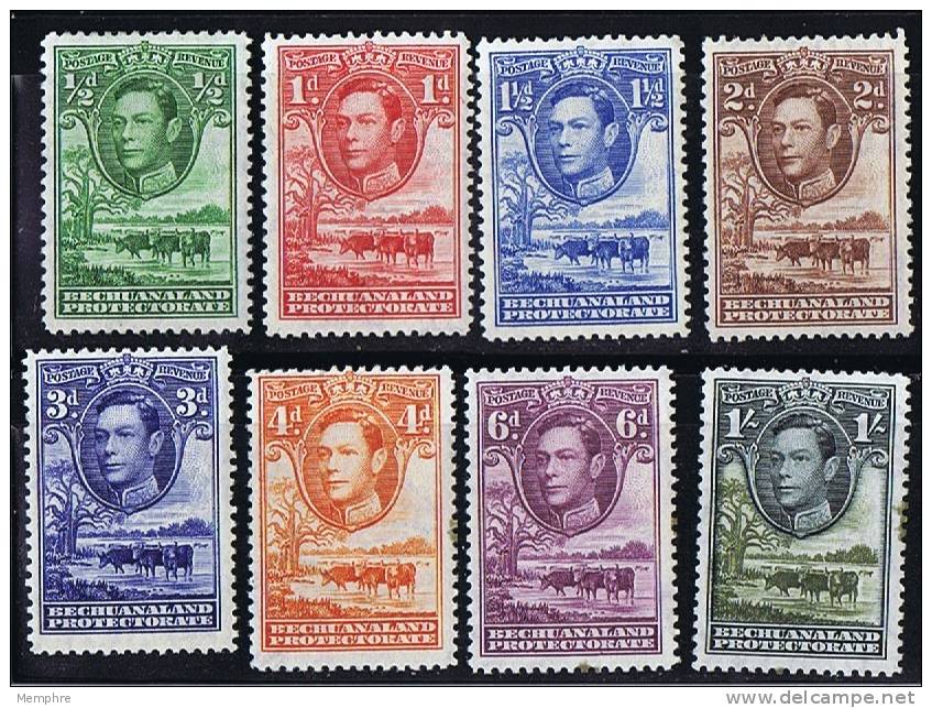 BECHUANALAND  1938  George V Definitives To 1/-  S G 99-101  MH * - 1885-1964 Protectorado De Bechuanaland