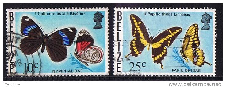 BELIZE  Butterflies  Sc 351, 354a  Used - Belize (1973-...)