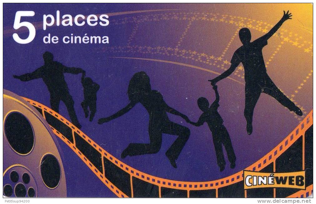 CARTE CINEMA-CINECART/ CARTE CADEAU   Cine Web  5 Places - Cinécartes