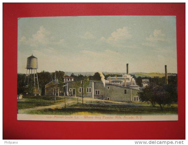 Arcade NY -- Merrell Soule Co. Where They Powder Milk  Ca 1910        ====    -- Ref 231 - Saratoga Springs