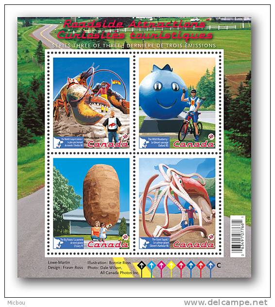 Canada, 2011, MNH, Tourisme, Cyclisme, Bleuet, Myrtille, Crabe, Pieuvre, Blueberry, Patate, Potatoe, Fruit - Marine Life