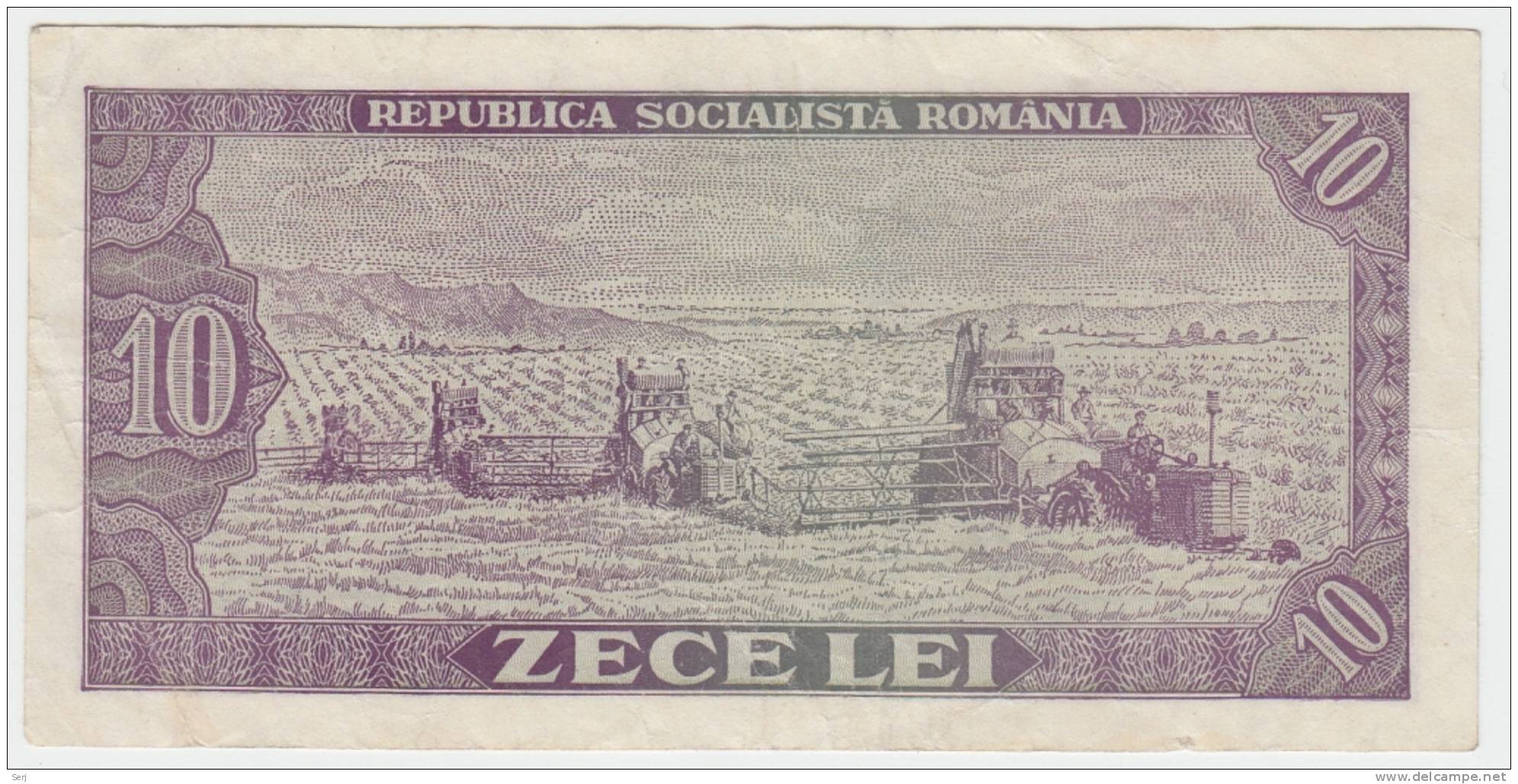 ROMANIA 10 LEI 1966 VF+ P 94 - Rumania