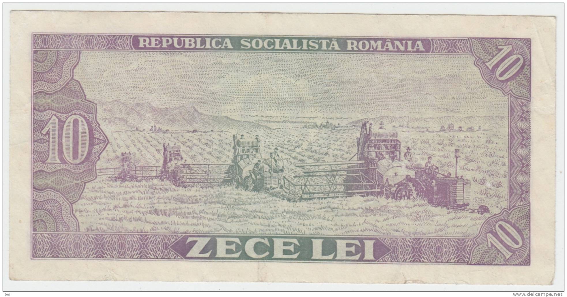 ROMANIA 10 LEI 1966 VF+ P 94 - Rumania