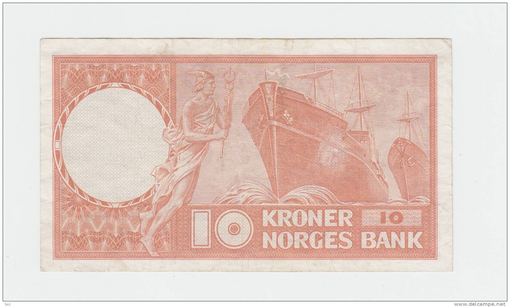 NORWAY 10 KRONER 1969 VF++ CRISP Banknote P 31d 31 D - Norway