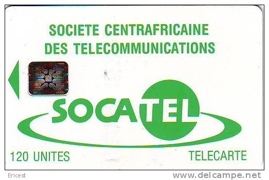 CARTE CENTRAFRIQUE SOCATEL 120U SC5 N° 43756 ETAT COURANT - Centrafricaine (République)