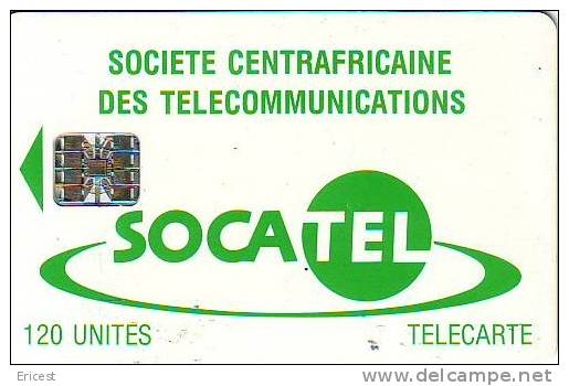 CARTE CENTRAFRIQUE SOCATEL 120U SC7 N° ROUGES C54149825 ETAT COURANT - República Centroafricana