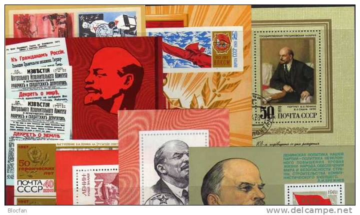 Erfolge Unter Rote Fahne 16 Verschiedene Blocks Sowjetunion **/o 40€ Politiker Lenin Red Flag Bloc Sheet Of USSR CCCP SU - Karl Marx