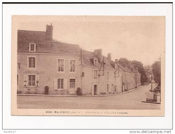 CPA MALICORNE  Entrée De La Ville ,rue Sévigné - Malicorne Sur Sarthe