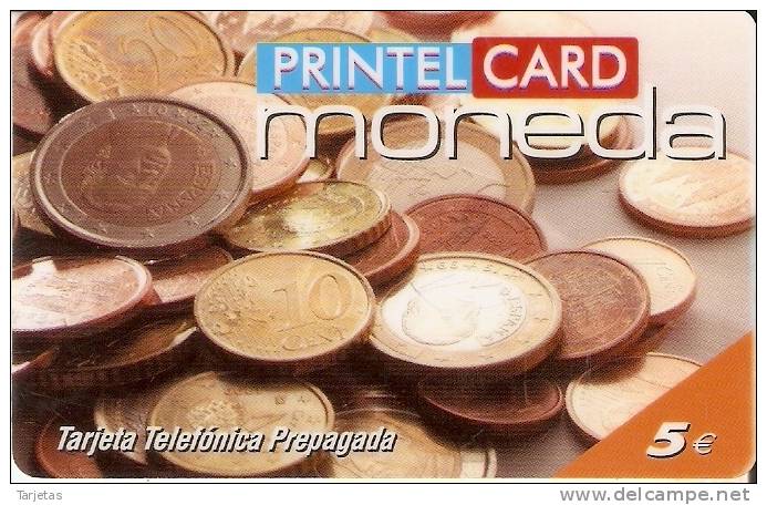 TARJETA DE ESPAÑA DE MONEDAS DE EURO (COIN)  PRINTELCARD - Francobolli & Monete