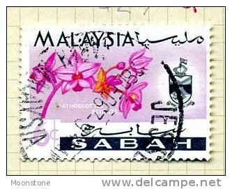 Malaya Sabah 1965 Flowers 6c Definitive, Fine Used - Sabah