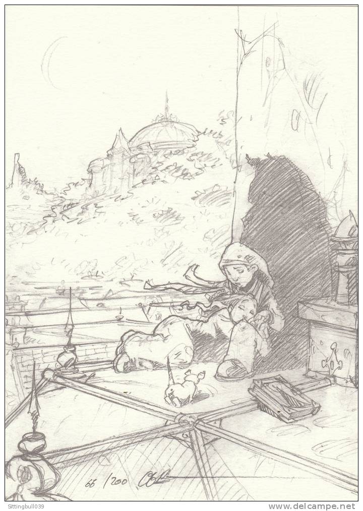 BOISCOMMUN Olivier. Ex-libris. Crayonné Préparatoire Pour La Couv. Le Livre De Jack. TL 200 Ex. Ntés, Signés N° 66. 2001 - Illustrateurs A - C