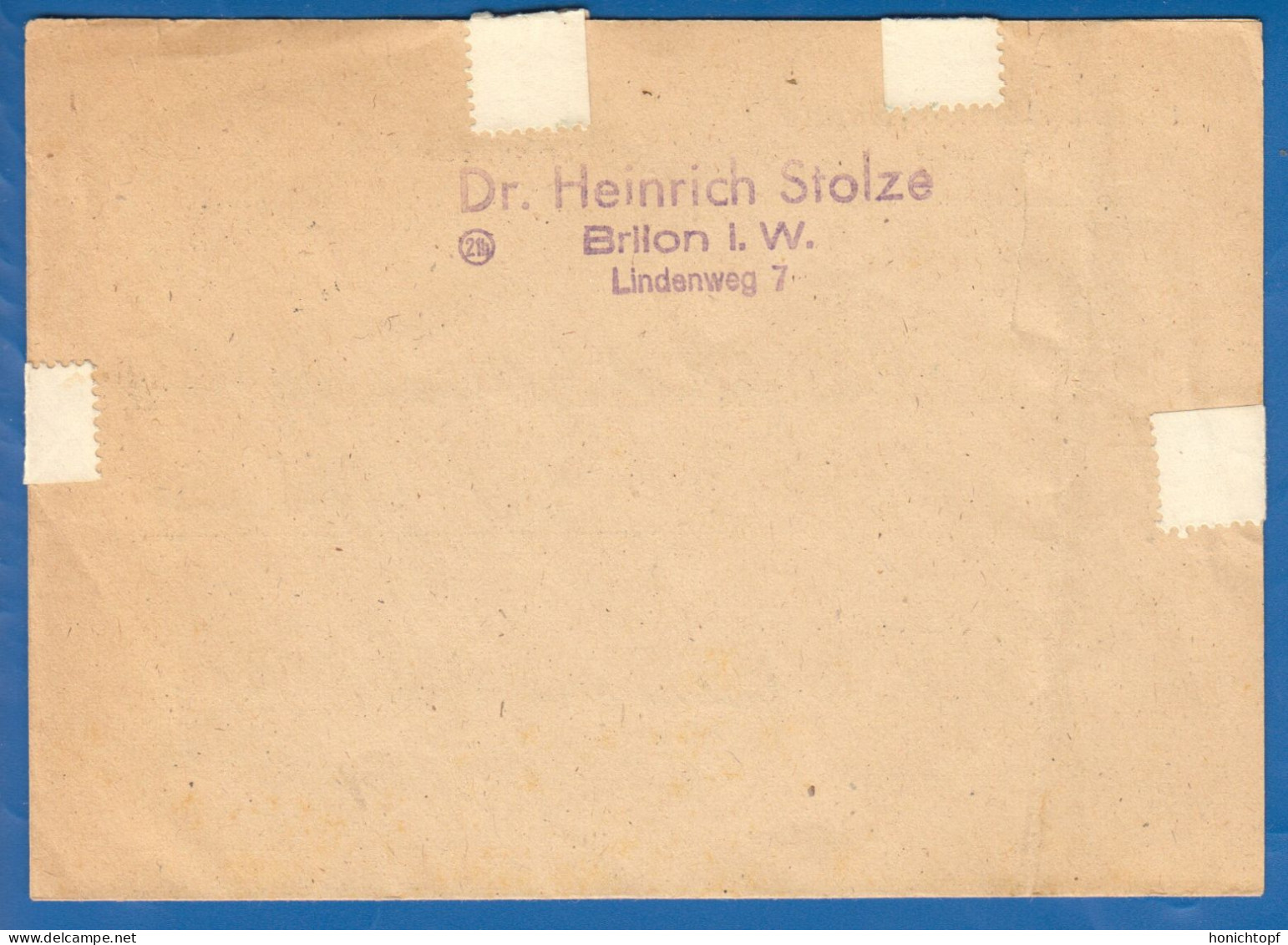 Deutschland; Bizone MiNr. 85 + Notopfer; Brilon 1951; Arztrechnung Als Brief - Lettres & Documents