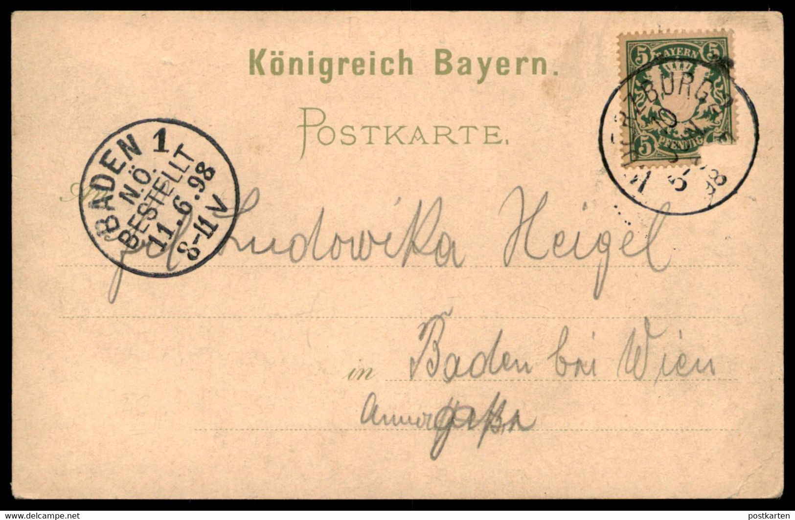 ALTE LITHO POSTKARTE GRUSS AUS GEMUENDEN 1898 BAHNHOF RATHHAUS WAPPEN TOTAL Station Gare Blason Ansichtskarte Postcard - Gemünden