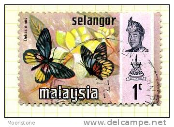 Malaya Selangor 1971 Butterflies 1c Definitive, Fine Used - Selangor