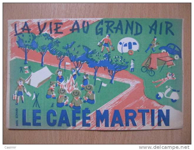 P023 - Buvard LE CAFE MARTIN - LA VIE AU GRAND AIR - Caffè & Tè