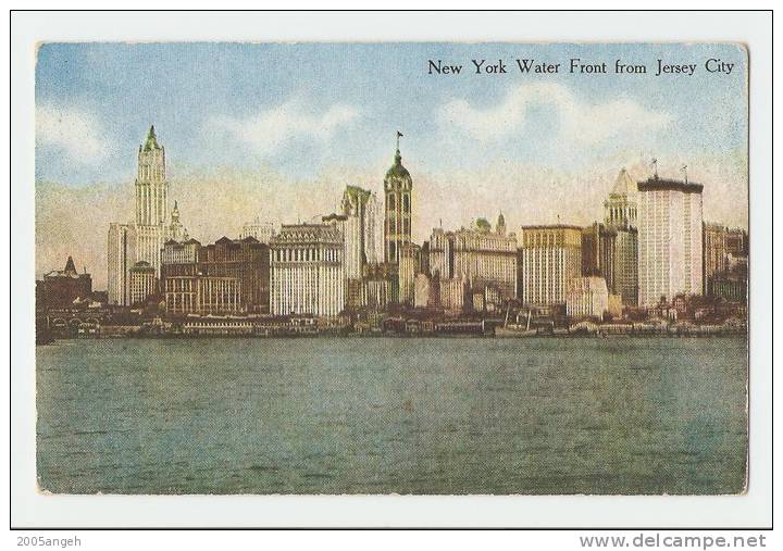 New York Water Front From Jersey City. A Most Impressive View Of The High Buildings Of Manhatt - Otros & Sin Clasificación